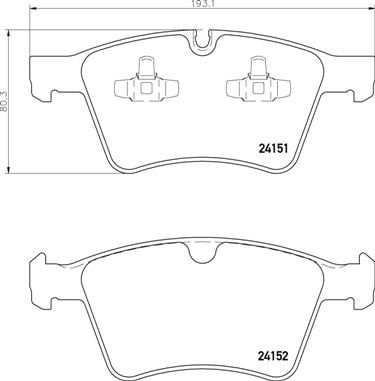 Brake Pad Set, disc brake BREMBO P 50 115