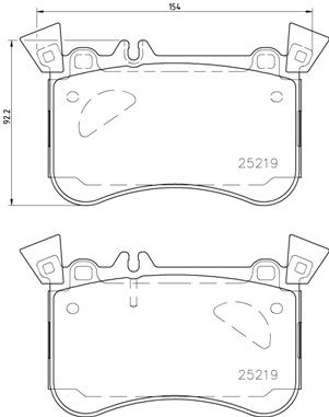 Brake Pad Set, disc brake BREMBO P 50 121