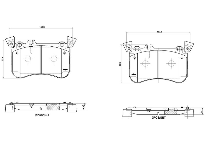 BREMBO P 50 121X Brake Pad Set, disc brake
