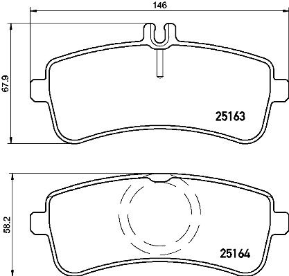BREMBO P 50 125 Brake Pad Set, disc brake