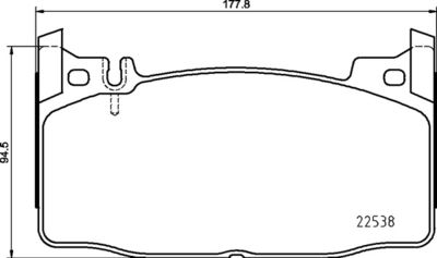 Brake Pad Set, disc brake BREMBO P 50 143