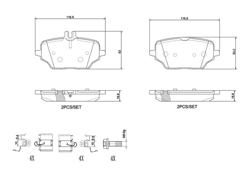 BREMBO P 50 162 Brake Pad Set, disc brake
