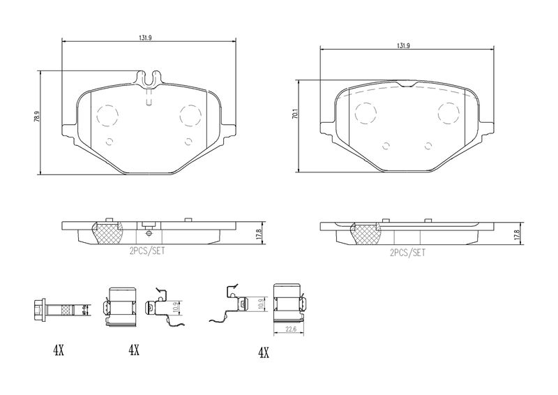 BREMBO P 50 167 Brake Pad Set, disc brake