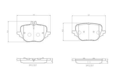 Brake Pad Set, disc brake BREMBO P 50 169