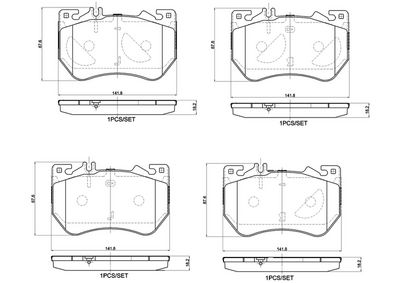 Brake Pad Set, disc brake BREMBO P 50 180
