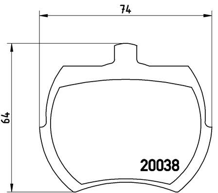 BREMBO P 52 002 Brake Pad Set, disc brake
