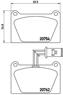 Brake Pad Set, disc brake BREMBO P 52 008