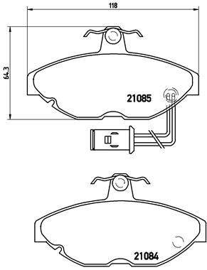 BREMBO P 52 011 Brake Pad Set, disc brake