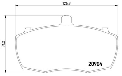 Brake Pad Set, disc brake BREMBO P 52 013