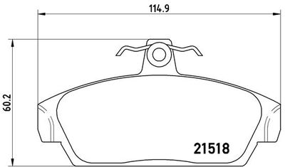 Brake Pad Set, disc brake BREMBO P 52 015