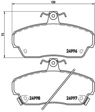 BREMBO P 52 020 Brake Pad Set, disc brake