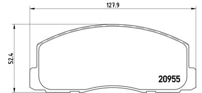 Brake Pad Set, disc brake BREMBO P 54 006