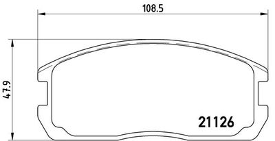 Brake Pad Set, disc brake BREMBO P 54 009