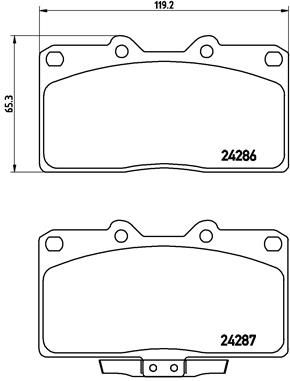 BREMBO P 54 019 Brake Pad Set, disc brake