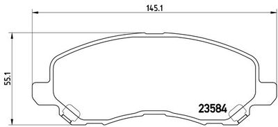 Brake Pad Set, disc brake BREMBO P 54 030X