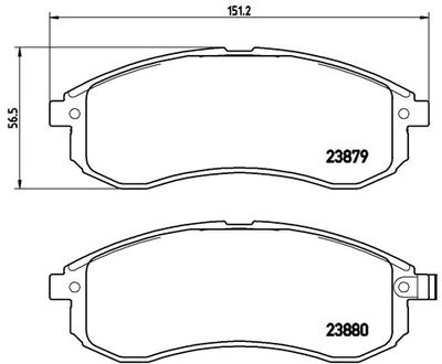Brake Pad Set, disc brake BREMBO P 54 033