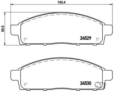Brake Pad Set, disc brake BREMBO P 54 038