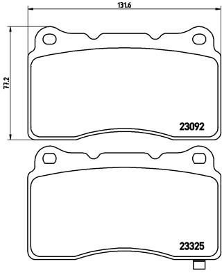 Brake Pad Set, disc brake BREMBO P 54 039X