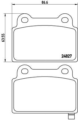 Brake Pad Set, disc brake BREMBO P 54 052
