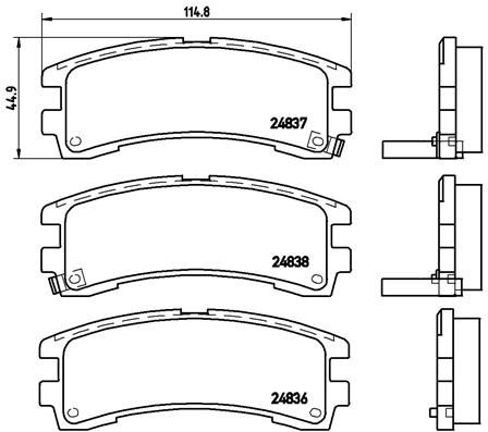 BREMBO P 56 017 Brake Pad Set, disc brake