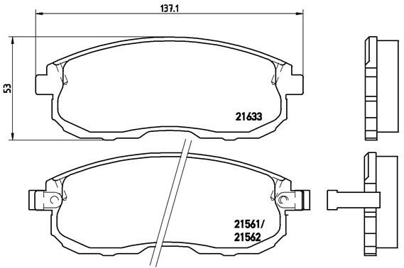 BREMBO P 56 021 Brake Pad Set, disc brake