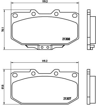 Brake Pad Set, disc brake BREMBO P 56 025