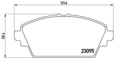 Brake Pad Set, disc brake BREMBO P 56 044