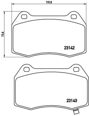Brake Pad Set, disc brake BREMBO P 56 047