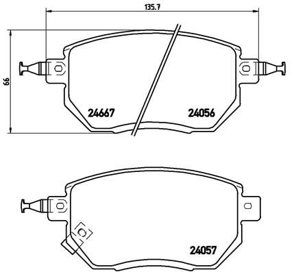 BREMBO P 56 051 Brake Pad Set, disc brake