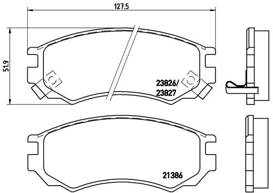 BREMBO P 56 055 Brake Pad Set, disc brake