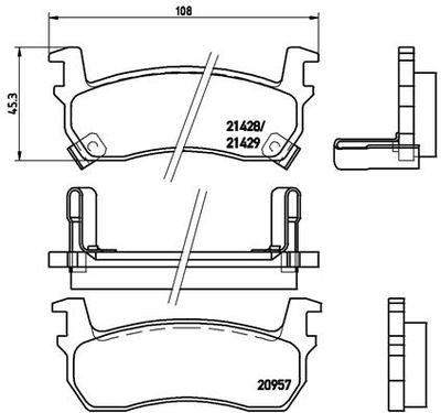Brake Pad Set, disc brake BREMBO P 56 057