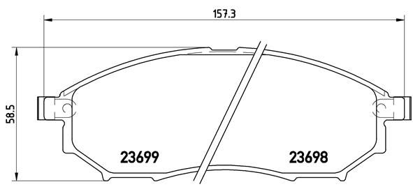 BREMBO P 56 058 Brake Pad Set, disc brake