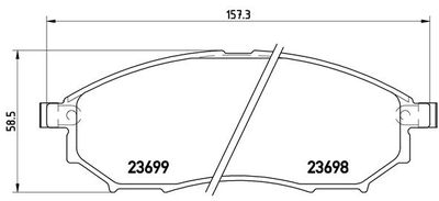 Brake Pad Set, disc brake BREMBO P 56 058