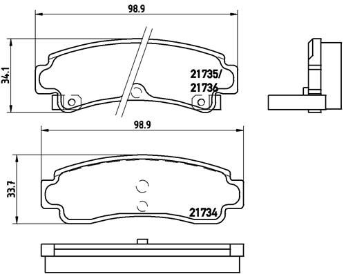 BREMBO P 56 063 Brake Pad Set, disc brake