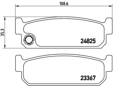 Brake Pad Set, disc brake BREMBO P 56 067