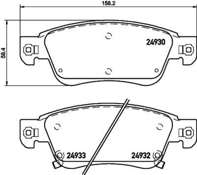 Brake Pad Set, disc brake BREMBO P 56 080