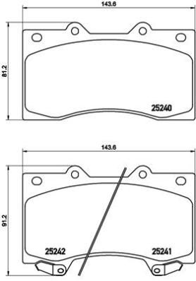 Brake Pad Set, disc brake BREMBO P 56 081