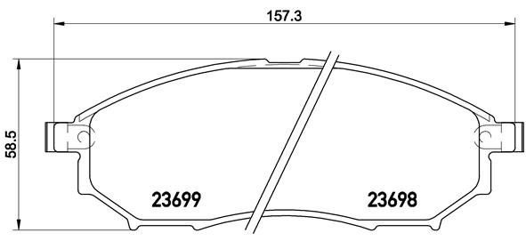 BREMBO P 56 094 Brake Pad Set, disc brake