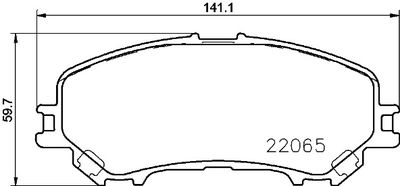 Brake Pad Set, disc brake BREMBO P 56 100