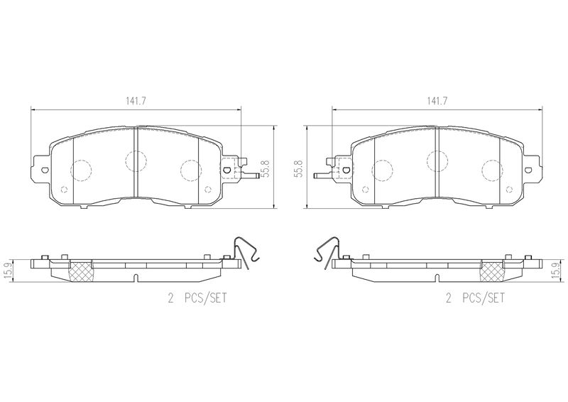 BREMBO P 56 104E Brake Pad Set, disc brake