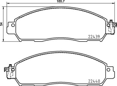Brake Pad Set, disc brake BREMBO P 56 120E