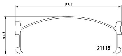 Brake Pad Set, disc brake BREMBO P 59 008