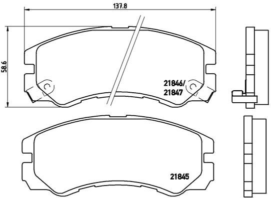 BREMBO P 59 020 Brake Pad Set, disc brake