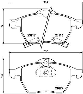 BREMBO P 59 029 Brake Pad Set, disc brake