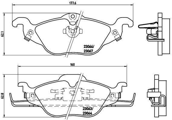 BREMBO P 59 030 Brake Pad Set, disc brake