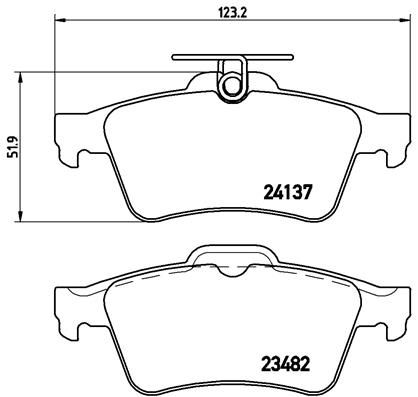 BREMBO P 59 042 Brake Pad Set, disc brake