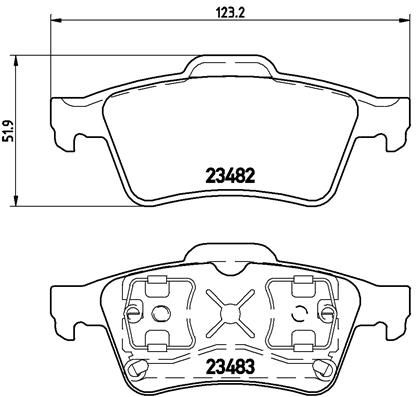 BREMBO P 59 044 Brake Pad Set, disc brake