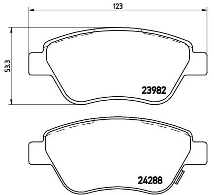 BREMBO P 59 051X Brake Pad Set, disc brake