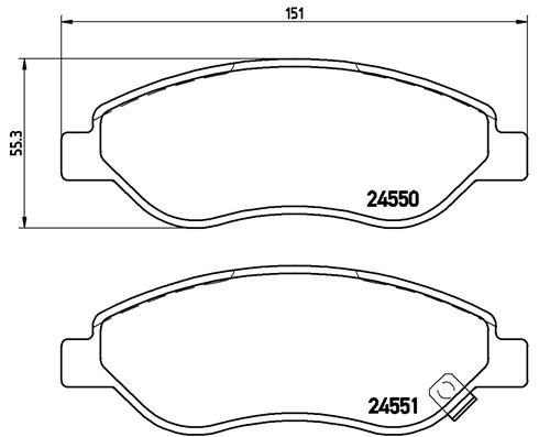 BREMBO P 59 053 Brake Pad Set, disc brake