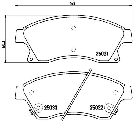 BREMBO P 59 076 Brake Pad Set, disc brake